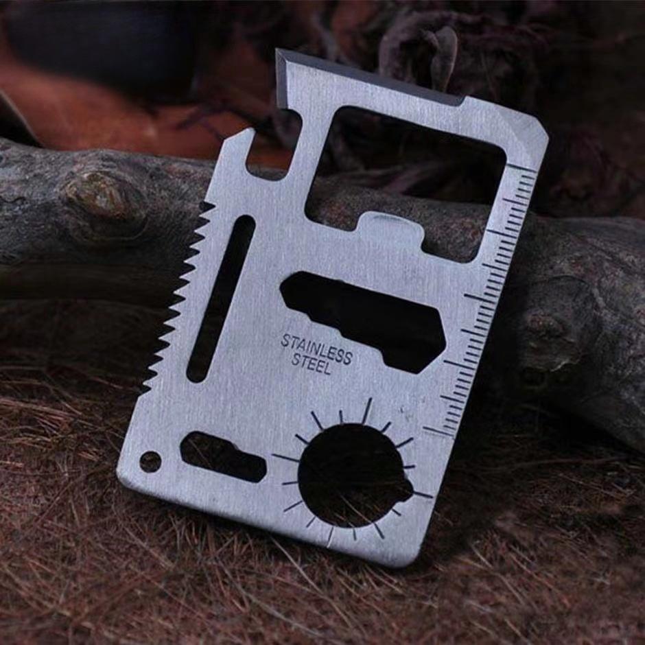 Pocket Tool Credit Card 11 In 1 Portable Outdoor Camping Survival Multi-Tool Tourism Equipment All In One Hunting Tool