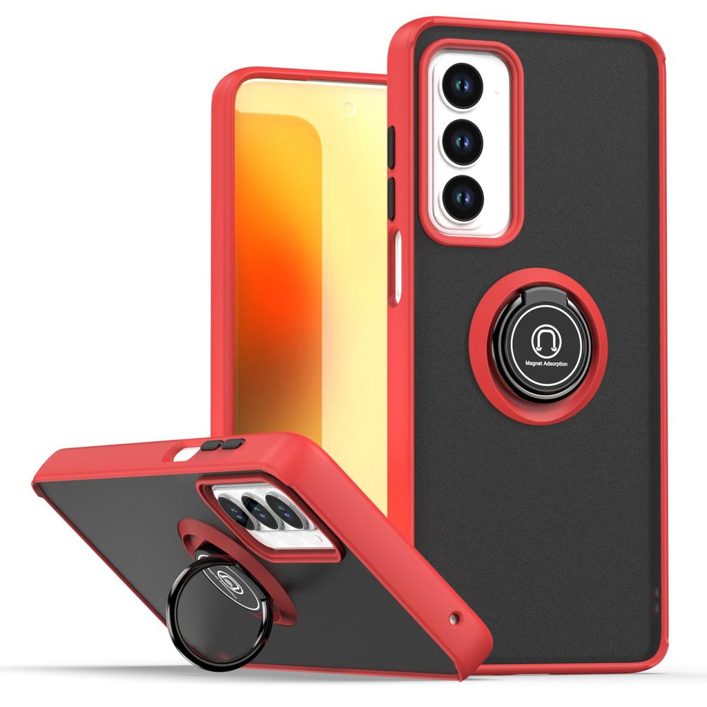 Carcasă Mată Tip Armură Pentru Motorola Moto Edge 2021 Capac Inel Suport Magnetic Suport Coajă Rezistentă la Șocuri Coque Fundas