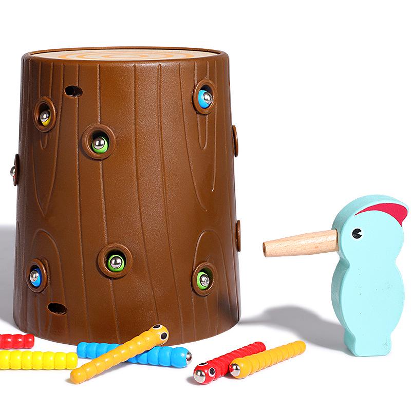 

Woodpecker Insect Catching Magnetic Puzzle: Early Education Toy for Kids