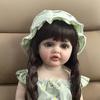 BZDOLL 55cm Soft Vinyl Full Body Reborn Baby 22inch Girl Newborn Classic Dress Up Lovely Birthday Gift Bath Toy Long Hair Princess Doll