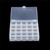 1pc Plastic Empty Bobbins Case Sewing Machine Bobbin Organizer Storage Clear Box for 25 Spools