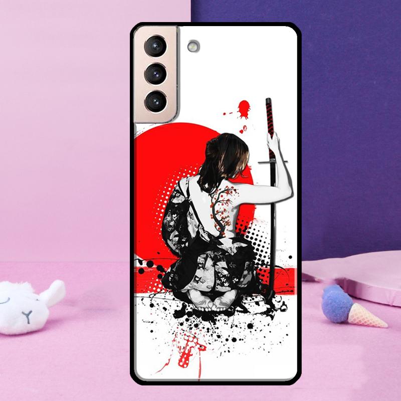 Japanese Samurai Ninja Phone Case For Samsung Galaxy S25 Ultra S24 Ultra S9 S10 S20 S21 S22 Plus S23 S24 FE Cover