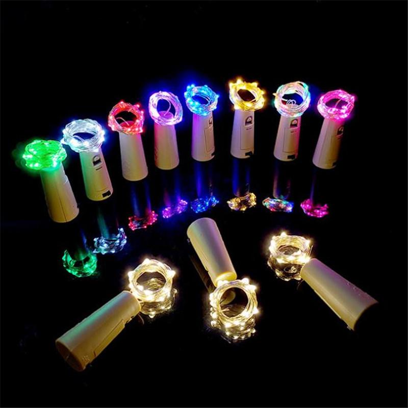 1M 2M Wine Bottle Cork LED String Lights Holiday Fairy Lights Garland Christmas Tree Wedding Party Decor Bar Bottle Lights