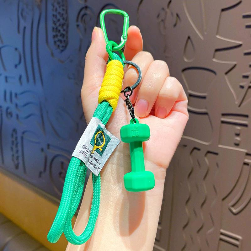 

Wrist Lanyard Contrasting Colors Rope for Mobile Phone Strap Charm Anti-lost Keychain Lanyard Short Chain зелёный