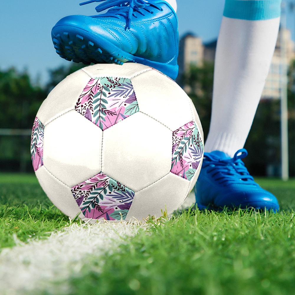 1PC Abstract Floral Soccer Ball Size 5 Football Machine Sewn Indoor/Outdoor Universal Football A50