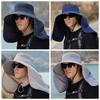 Neck Guard Sunscreen Sunshade Cap Withshawl Oversized Brim Fishing Cap Foldable Lightweight Fisherman Hat Neck Face Protection