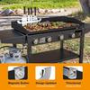2Pcs Magnetic Griddle Spatula Holder Grill Barbecue Tool Rack Frying Pan Spatula Rack Stainless Steel Griddle Accessories for Blackstone Flat