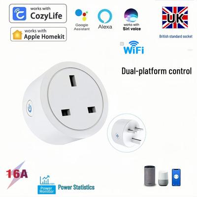 UK Smart WiFi Plug: HomeKit, Energy Monitoring, Remote Control, Timer, Alexa Compatible