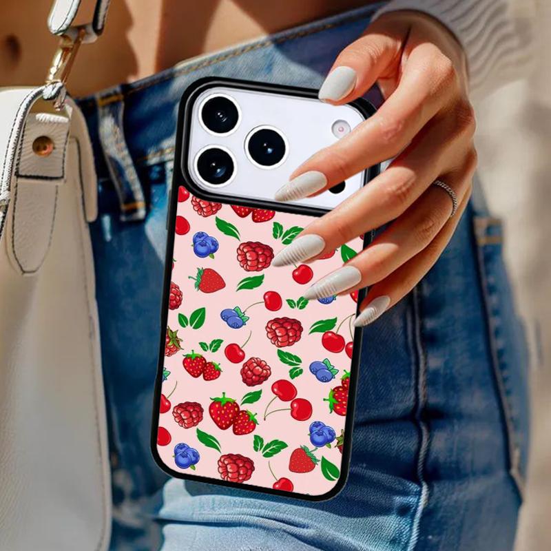 Berries Summer Fruits Sweet Phone Case For iPhone 17 Air 14 15 13 12 Max Cover For Apple 14 15 16 16e 11 Pro Max Plus Coque