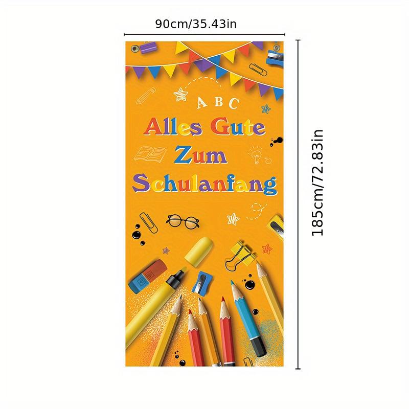 

1pc German version of the opening season atmosphere background cloth, home school party decoration, door pocket, door curtain Pennant