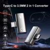 2 In 1 Type C To 3.5mm Converter Supporting 30W Quick Charges & Music Playbacks  Fast Charging Adapter for Music Calls 
