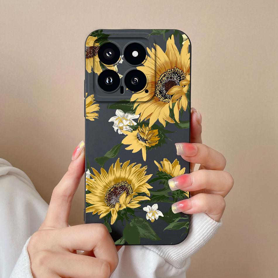 Case For Xiaomi 14 Pro Cartoon Soft Smooth Liquid Silicone Full Protection Shockproof Bumper For Xiaomi14 14Pro Back Cover Capa