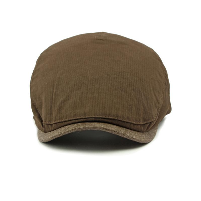 Spring Thin Breathable Cap Men's British Peaked Cap Retro Beret Stitching Forward Cap