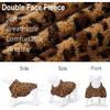GreenJoy Leopard Print Dog Sweater – Stretchy Fleece Dog Turtleneck Sweatshirt for Puppies & Cats, Soft & Warm Pet Winter Clothes for Small, Medium