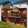 1 piece, Wild West Bar Party Banner - Indoor and Outdoor Decoration, Autumn West Theme Party Garage Door Background Cloth