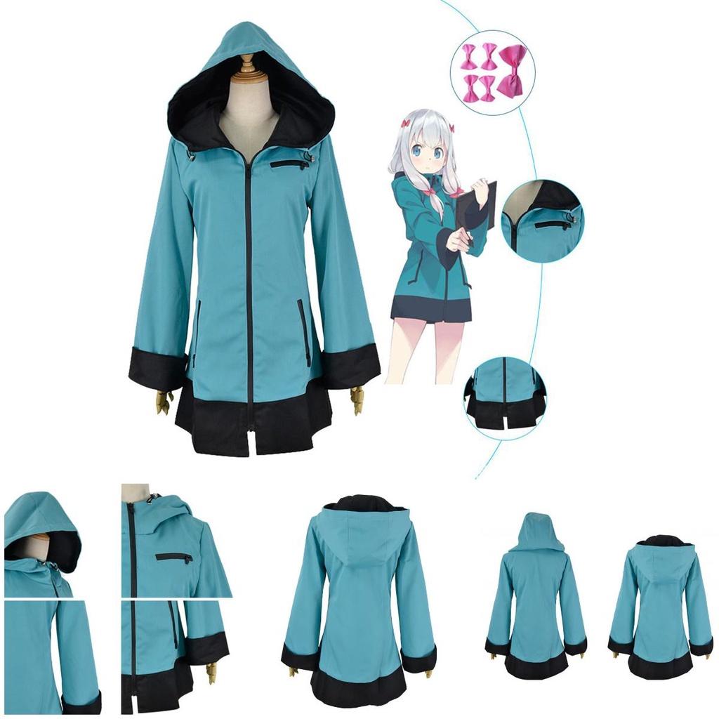 Eromanga Sensei Izumi Sagiri Zipper Costume Cosplay Hoodie Coat For Halloween And Parties