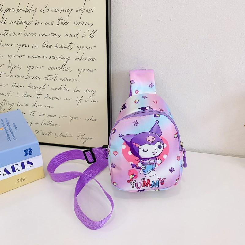 

And Adorable Stylish Childrens Chest Bag Crafted From Oxford Cloth Preschoolers For Kuromi Gradient