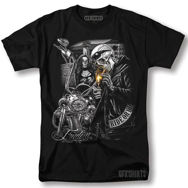 Chicano Art Ride or Die Shirt Lowrider Cholo Latino Mexican Graphic TShirt Unisex T-Shirt XXXL