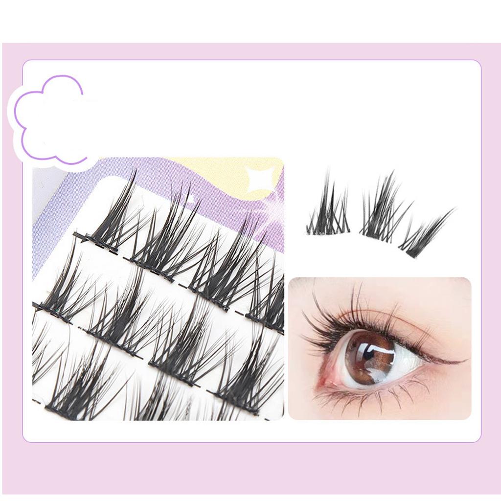 False Eyelashes Clusters Lifelike Soft Lightweight 5 Rows Individual Fake Lashes for Eyelash