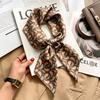 Simple temperament Spring and summer female imitation silk scarf versatile Korean version casual small square scarf neck protection decorative scarf