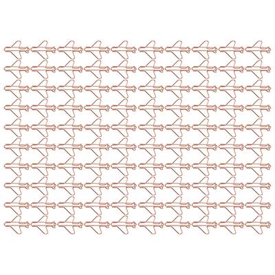 100 Stück Geformte Büroklammern Galvanisierung Roségold Serie Metall Tragbar Niedlich Büroklammern für