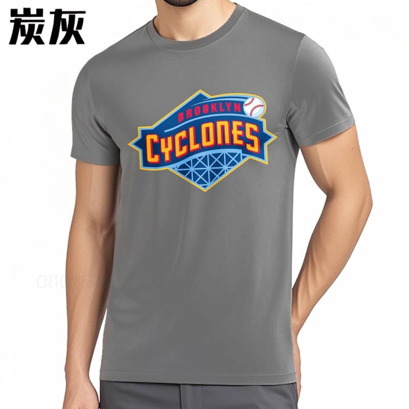 Brand summer Women t shirt Brooklyn Cyclones Baseball Logo Design Short Sleeve Workout Round Neck Teeshirt cotton teeshirt