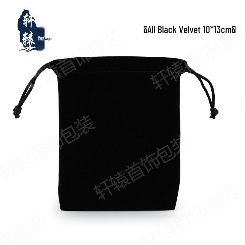 Set of 16 Black Velvet Jewelry Boxes for Earrings, Rings, Pendants, and Bracelets with Logo.