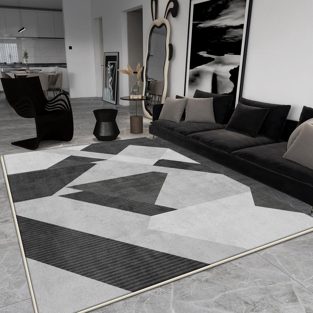 Gray Simple Large Carpet for Living Room Decoration Home 140x200 Washable Non-slip Rug Kitchen Balcony Fluffy Floor Mats Gift IG