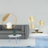 Crystal Ball Sculpture Metal Figurine Desk Ornament Statue Stand for Hallway Fireplace Bedroom