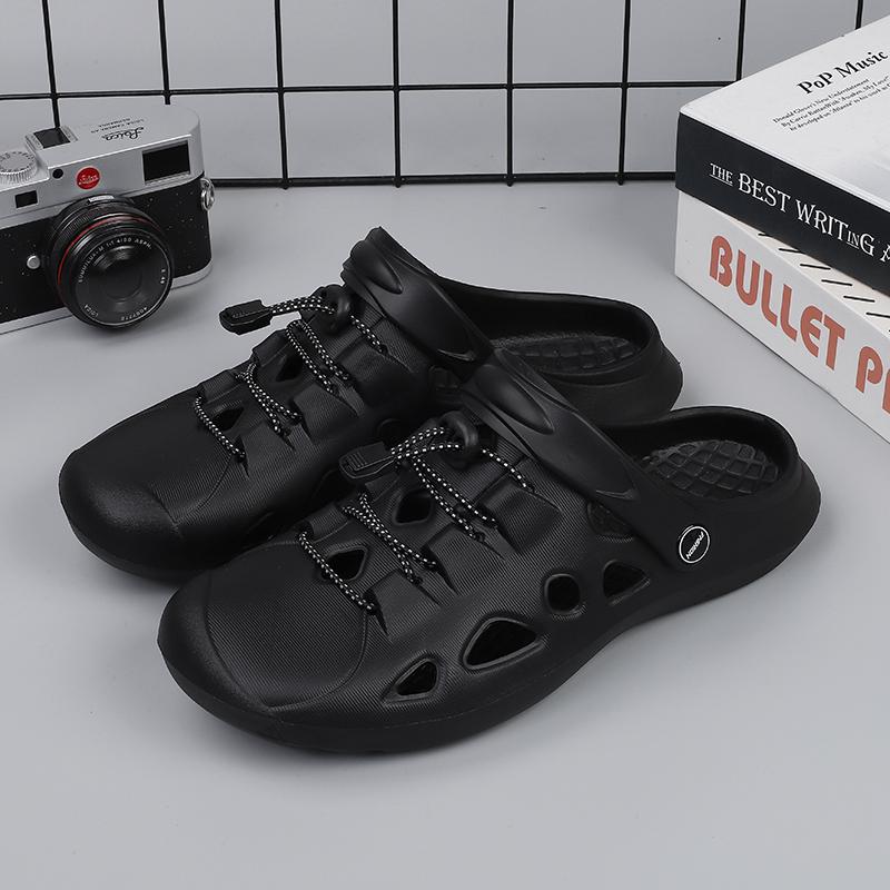 Men Summer Anti-slip Soft EVA Slippers Male Outdoor Hole Garden Sandals Casual Breathable Comfortable Flat Indoor Shoes