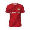 T-shirt Stampata 3D Bandiera del Kurdistan Uomo Estate Manica Corta Rete T-shirt Per Corsa Bici Tennis Fitness Fan