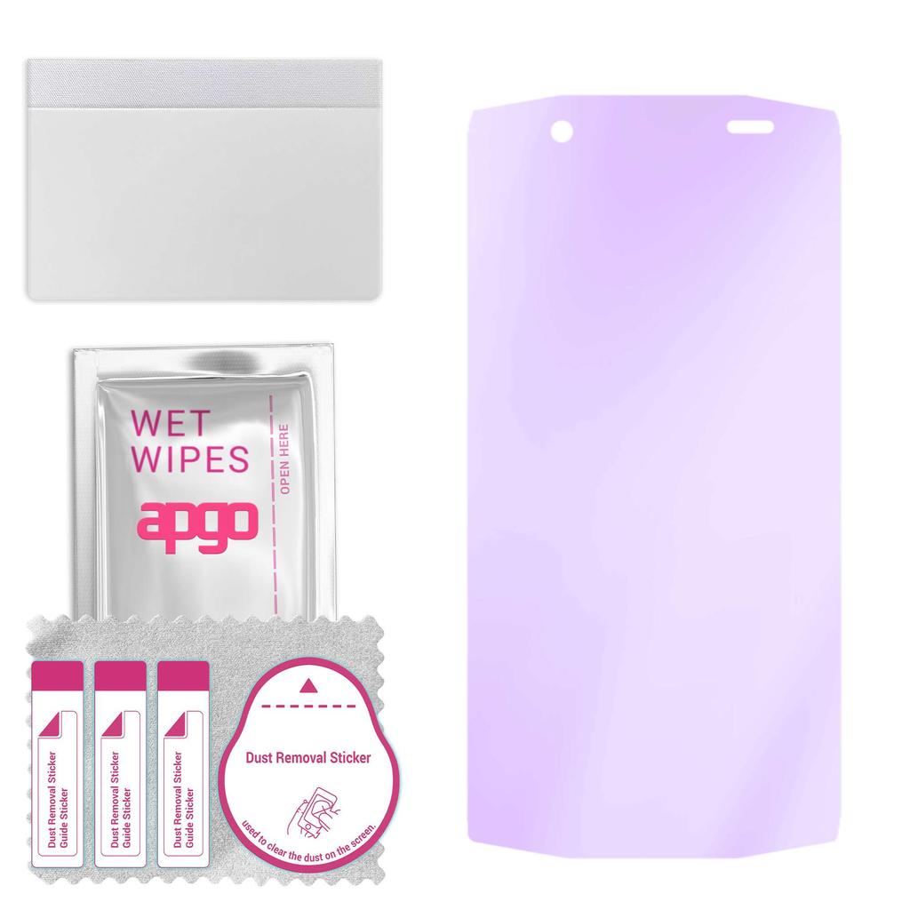 apgo Anti-Blue 9H Hybrid protective glass compatible with Ulefone Armor 15, flexible nano glass, great replacement for tempered glass, scratch-resista