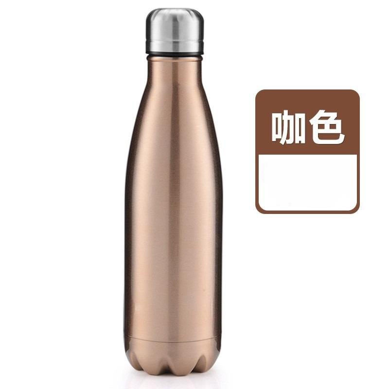 1Pc European and American Coke Bottles Outdoor Large-capacity Car Sports Water Cups 304 Stainless Steel Vacuum Thermos Cups