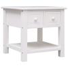 Day and Night - Day and Night White Paulownia Wood Side Table 40x40x40 Cm