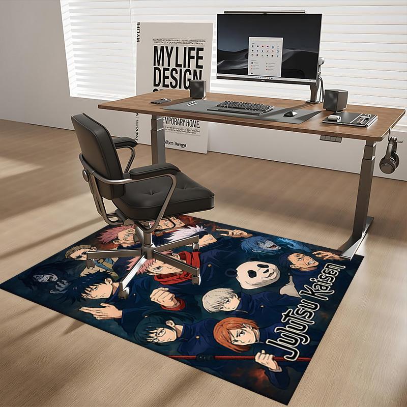 

1pc JuJutsu Kaisen Anime Chair Mat - Office Desk Carpet with Panda Design, Non-Slip Floor Protector for Home Decor, Gaming Room Accessories, Seasonal 60cm by 90cm