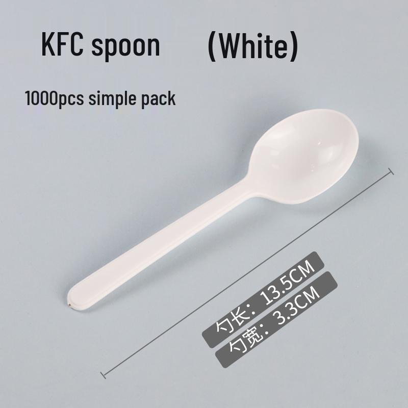 Individually Wrapped Thickened Plastic Disposable Soup & Dessert Spoon