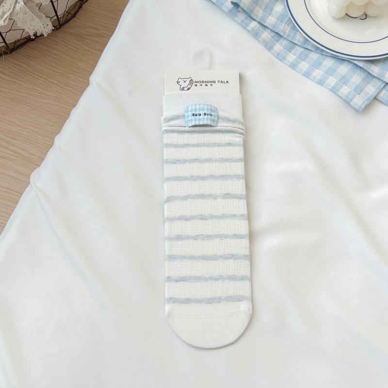 Japanese Style Ultra-Thin Heart Mesh Lolita Lace Cotton Socks for Girls