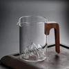 Glas med 3D-bergbotten i japansk stil Tekanna med trähandtag Tekanna Kung Fu Puer Tekopp Teservis