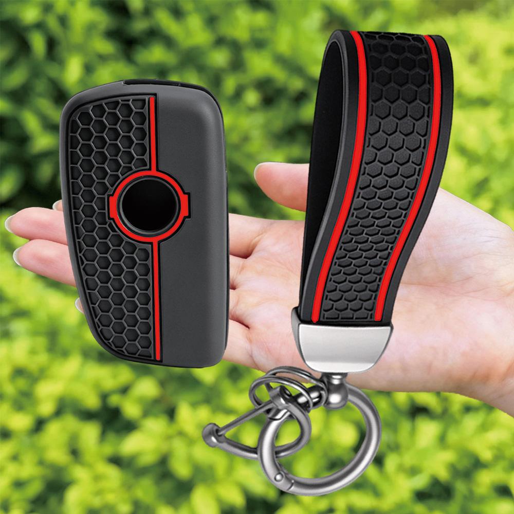 Keychain 2 Button Silicone Car Remote Key Fob Shell Cover Case For Nissan X-Trail Juke Qashqai J11 Micra Pulsar 2014 - 2018