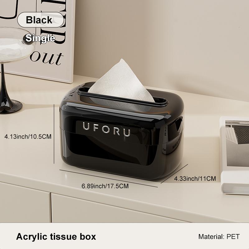 

UFORU Acrylic tissue box living room home desktop multifunctional paper box Creative spring paper box