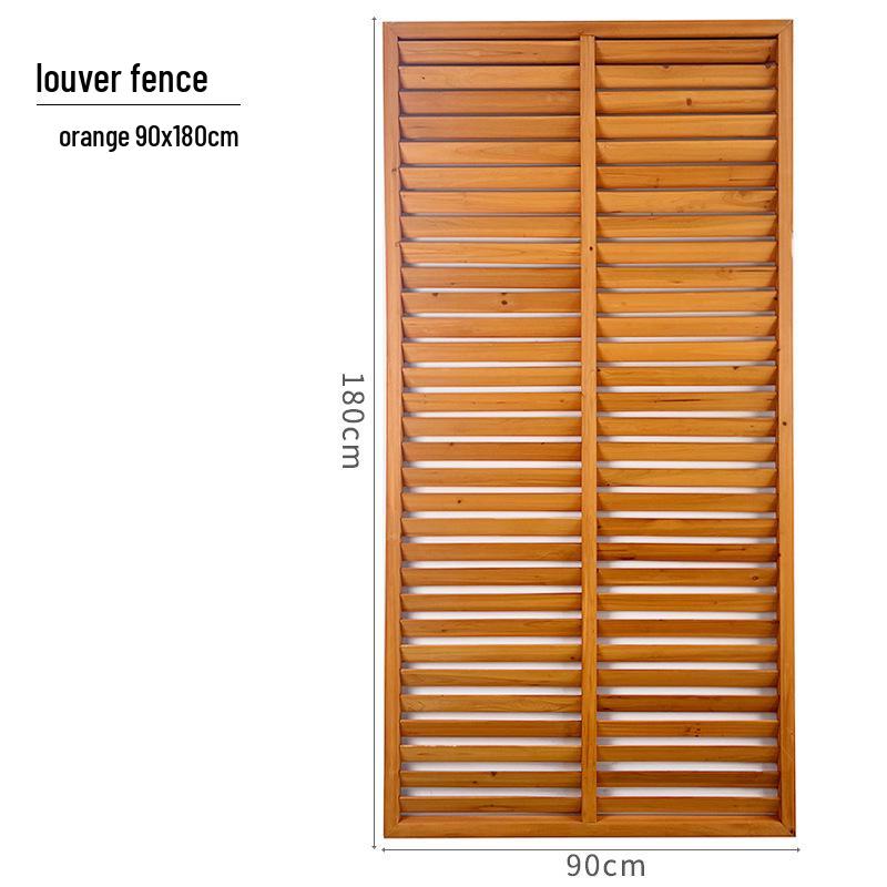 Outdoor Privacy Screen: Louvered Wood Fence for Gardens and Courtyards