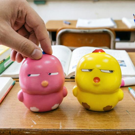 Cartoon Chick Squeeze Toy Slow Rising Stress Relief Chick Pinch Sensory Toy Anti-anxiety Hand Relaxation Stress Ball Women Gift
