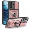 Slide Kamera Panzerhülle für Samsung Galaxy A06 A16 A26 A36 A56 5G Hülle Auto Magnetischer Ring Ständer Handyhülle für Samsung A56 A 16