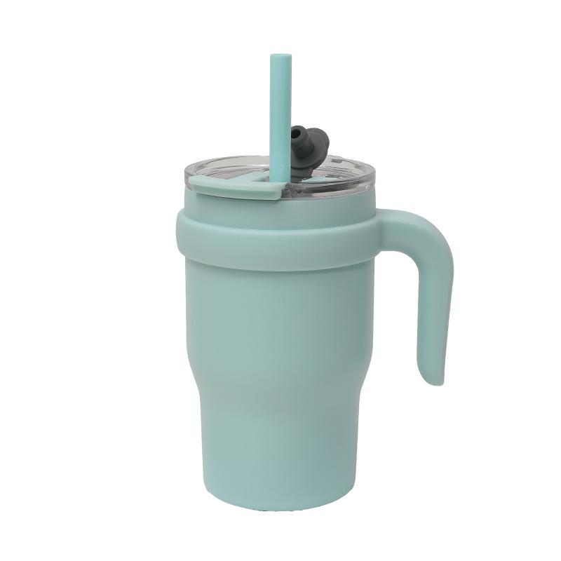 Vacuum 50Oz Big Mac Car Cup Men'S New Thermos Cup Double Layer With Straw With Handle Bingba Cup