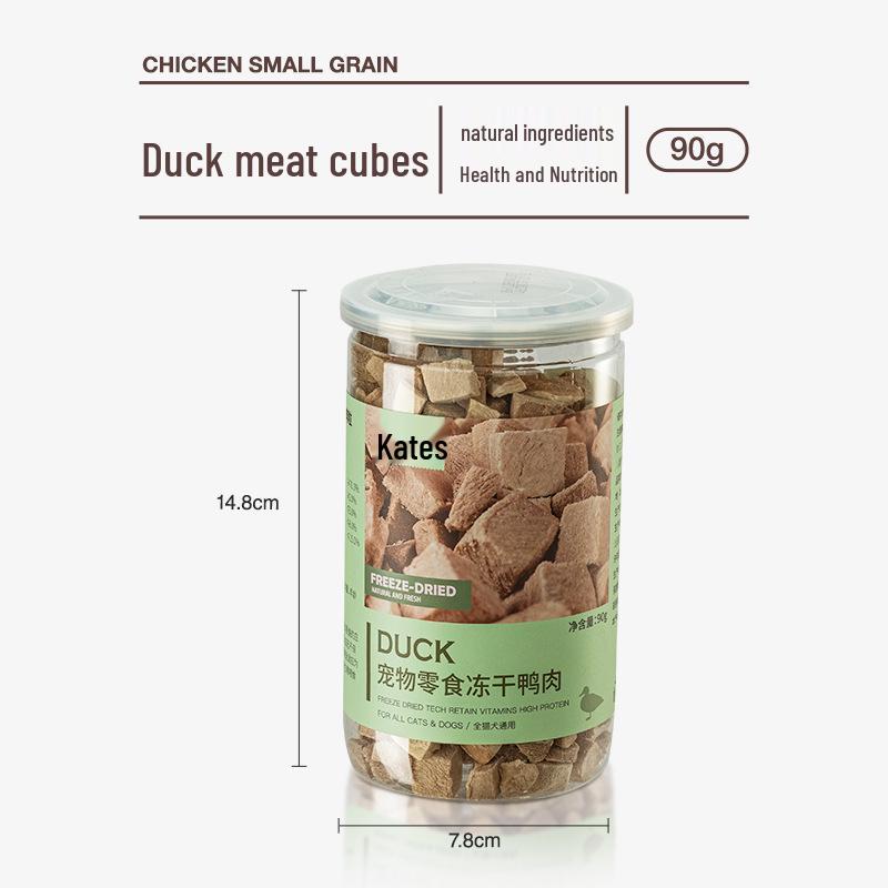 Pet Snacks: Freeze-Dried Chicken, Duck, Beef, Salmon, Quail, Egg Yolk Granules for Cats & Dogs (Small Jar)