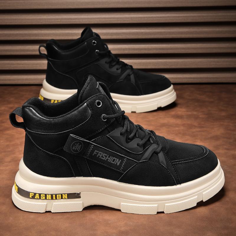 Thick-soled Martin boots and big yellow boots 22 new autumn and winter youth British style short boots 39