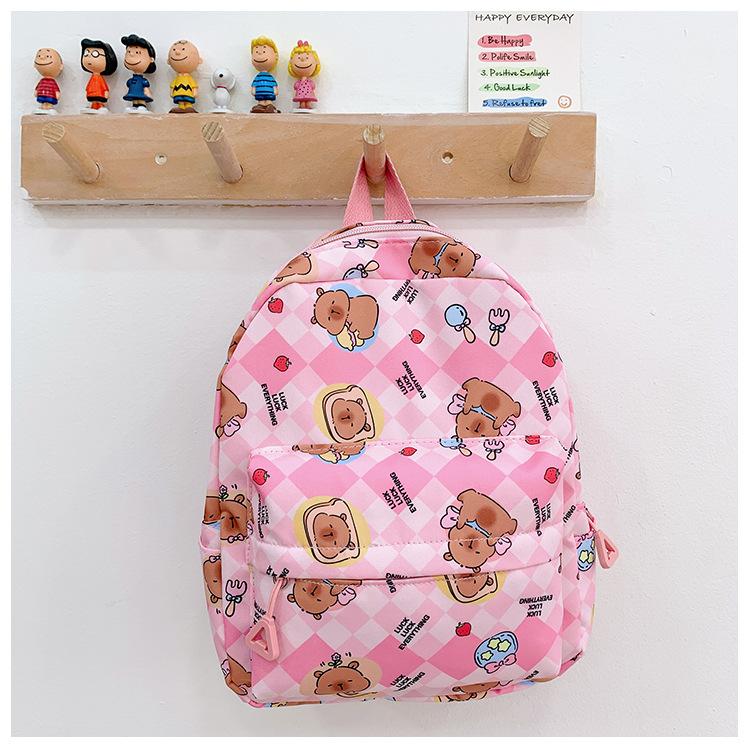 Schultasche 2025 neue Schultasche Kapibara Jungen und Mädchen süßer Cartoon-Rucksack