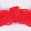 Ultra-thin Lace Quarter and a Half Cup Bra Exposed, Steel Ring Supported On Top, Small Breasts Gathered, Erotic Underwear Women
