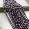 1String, Small Purple Pearl, 3-3.5mm, Natural Freshwater Pearl Beads for Jewelry Making DIY Necklace, Bracelet Accessories, Festive Crafts 36cm