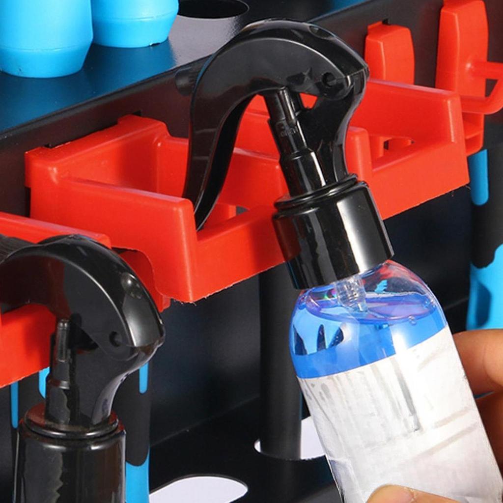 Spray Bottle Storage Rack Car Cleaning Brush Holder Wall Mounted Brush Organizer Auto Cleaning Detailing Tools Storage Hanger